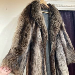 Super Soft Genuine Raccoon Fur Coat